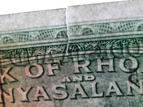 BANK OF RHODESIA AND NYASALAND ONE POUND 30TH OF NOVEMEBER 1960 BANK NOTE