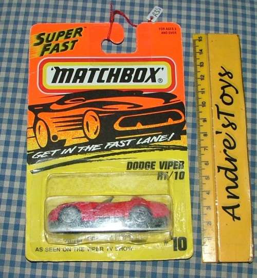 Matchbox ~ 1995 - No10 Dodge Viper RT/10 ~  Mint on Long card