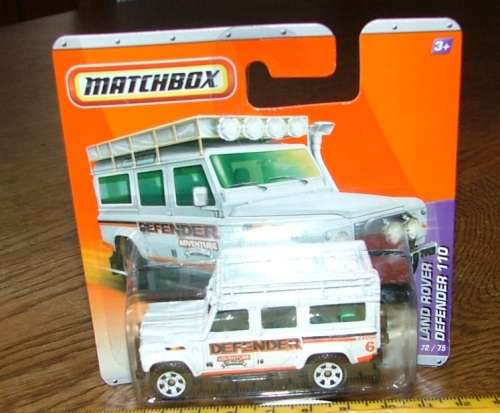 2010 Matchbox ~ No72 ~ Land Rover Defender 110 ~ Mint on short card