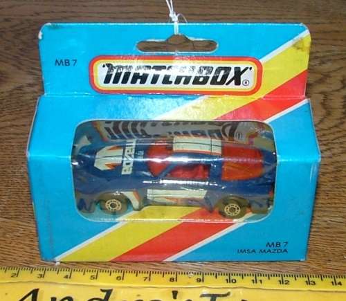 1981 Matchbox ~ Blue Window Box ~ MB7 IMSA Mazda ~ Boxed
