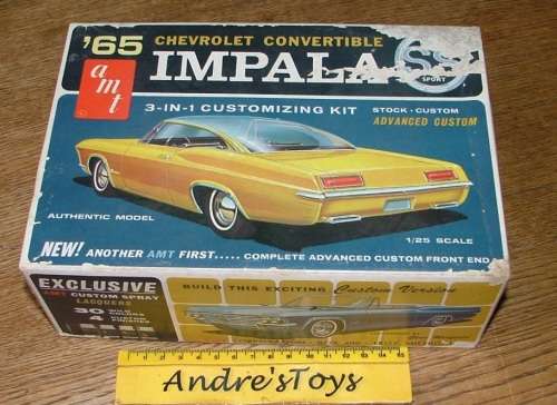 AMT 65' Chevrolet Convertible IMPALA  3 in 1 RARE VINTAGE KIT - BOXED #6715-150