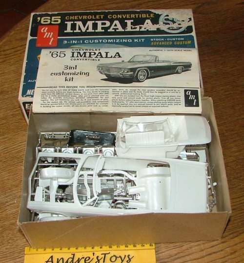 AMT 65' Chevrolet Convertible IMPALA  3 in 1 RARE VINTAGE KIT - BOXED #6715-150