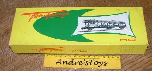 Model Trains 1472B. Fleischmann Ho. Car Carrier ~ RARE VINTAGE KIT -NR MINT /BOXED