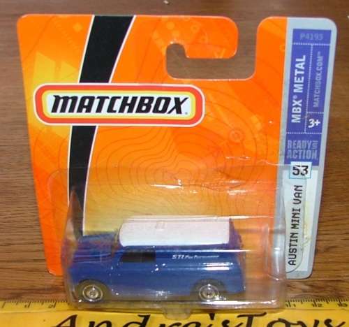 2008  Matchbox ~ No53  Austin Mini Van ~ Mint on Short card
