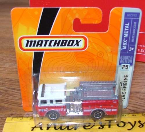 2007  Matchbox ~ No 75 Piece Fire Engine ~ Mint on Short card