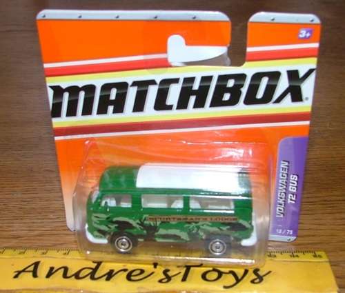2009 Matchbox ~ No13/75 ~ Volkswargen T2 Bus ~ Mint on short card