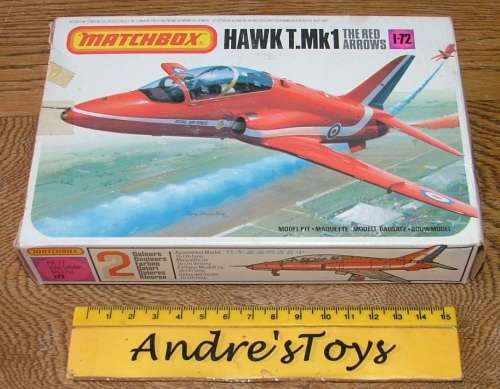 Vintage Kit by Matchbox ~ PK-0027 ~  Hawk T.Mk1 - The ed Arrows ~ Plastic Kit ~ 1981