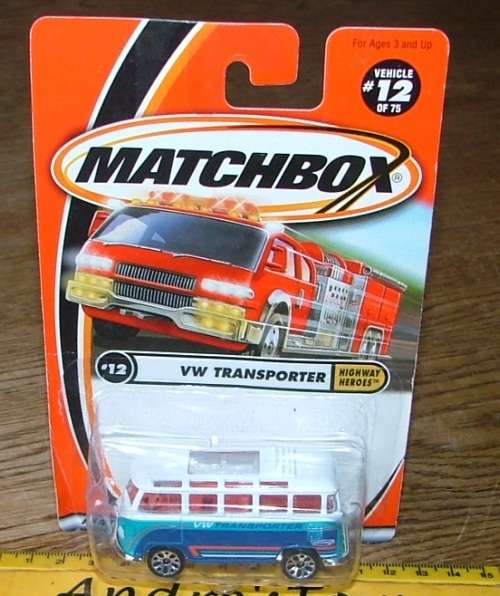 2000 Matchbox ~ #12/75 VW Transporter ~ Mint on Long card