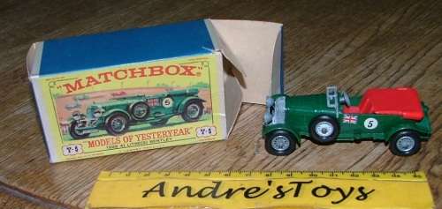 Matchbox Models Of Yesteryear Y-5 1929 4.5 Litre Bentley Issue 8 made in England ~ with orignal box