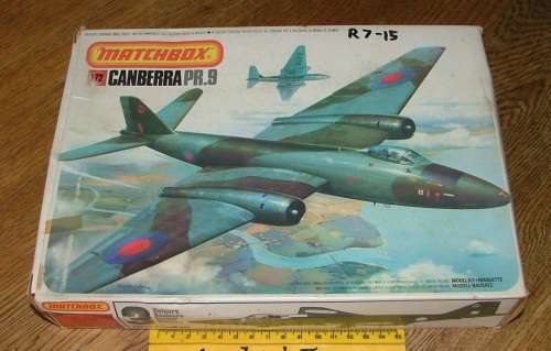 Vintage Kit by Matchbox ~ 1/72 PK-0408 Canberra PR9 ~ Plastic Kit ~ 1978