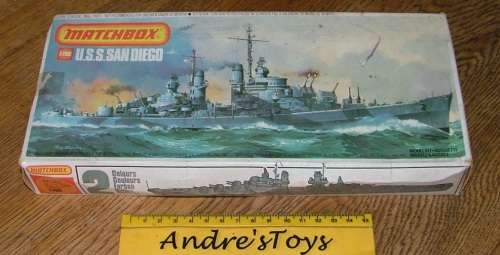 Vintage Kit by Matchbox ~ PK-0163 USS Sandiego  ~ Plastic Kit ~ 1992