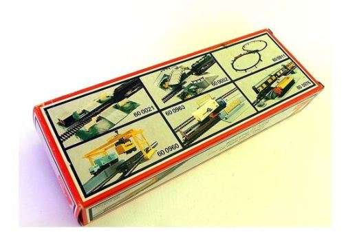 Vintage Lima 5 piece curved bridge set 600055, HO scale in original box