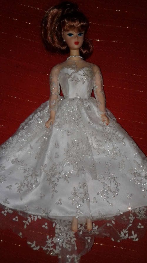 Mattel Barbie - Red Head Vintage  Barbie 1960's - Wedding Dress