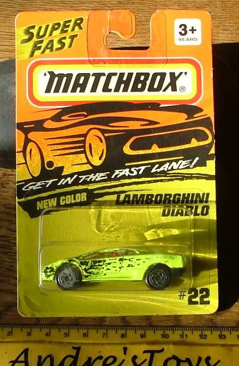 1994 Matchbox ~ #22 ~ Lamborghini Diablo ~ Mint on Long card