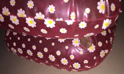 Barbie blow up floral Chair