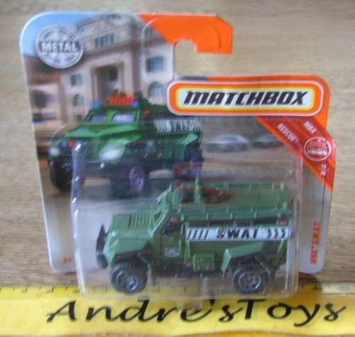 2018 Matchbox ~ No  74/125 MBX SWAT ~ Mint on Short card
