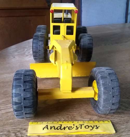 TONKA ~ (70's) VINTAGE 24" TURBO-DIESEL PRESSED STEEL ROAD GRADER VEHICLE