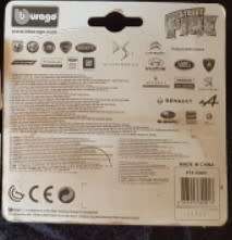 2016 Bburago 1/43 Renault Megane  ~Mint on Card