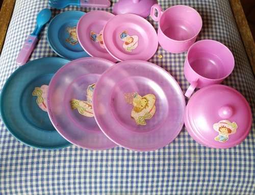 For Girls ~ plastic plate and tea set