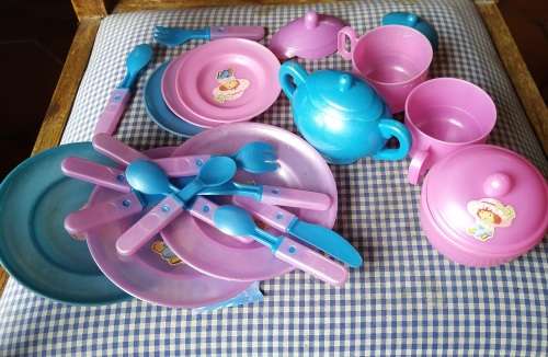 For Girls ~ plastic plate and tea set