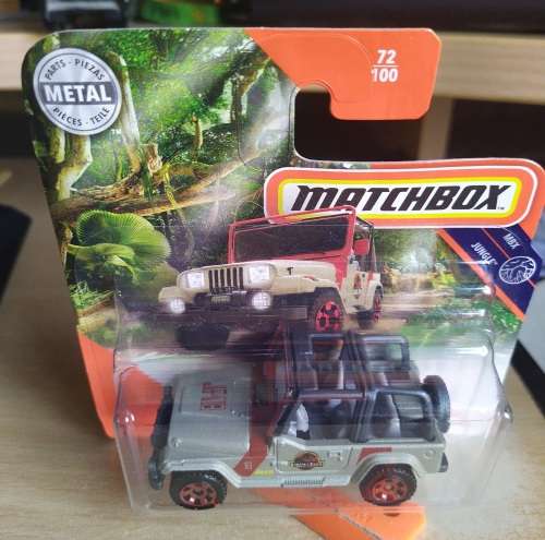 2019 Matchbox ~ 72/100 Jeep Wrangler Rollbar (#18) ~ Mint on Short card
