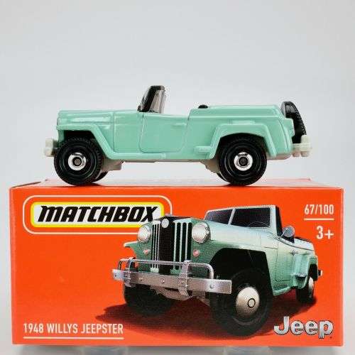 2021 Matchbox Power Grabs #67 1948 Willys Jeepster PINE TINT ~ Mint in Sealed Box