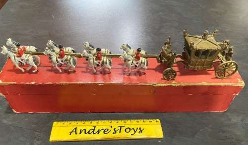 VINTAGE CRESCENT TOYS CORONATION COACH - with original box