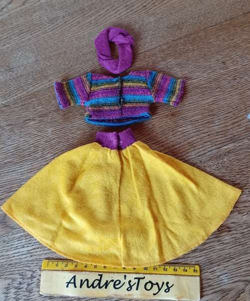 Original Vintage Barbie - Outfit ~ Skirts top & scarf
