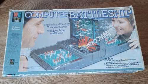 Vintage 1977 MB Games Computer Battleship Boxed see description