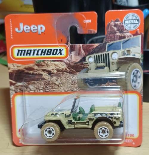 2021 Matchbox ~ 50/100 `1948 Willys Jeep ~ Mint on Short card