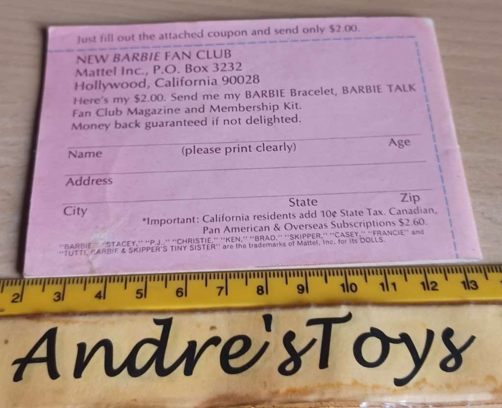 Vintage Barbie - `Catalog` Living Barbie and Living Skipper