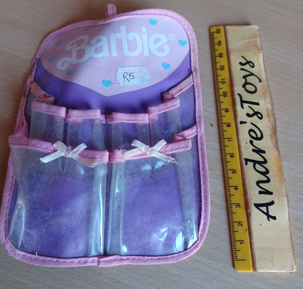 Vintage Barbie Clear Wardrobe Accessories Shoe Organizer Bag