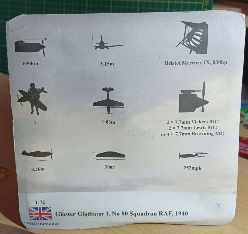 Amer Com Collection ~  Model ~ 1/72 ~ Gloster Gladiator 1, No 80 , Squadron RAF, 1940