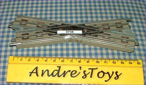 Horby - Dublo ~ TIN PLATE 3 RAIL TRAIN TRACKS ~ Crossing "X Track"