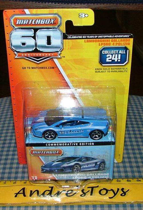 2012 Range - Matchbox 60th Anniversary Lesney edition  ~ Lamborghini Gallardo LP560-4  Mint on card