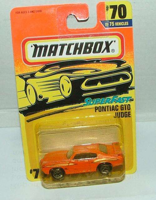 Matchbox ~ 1996 - No70 PONTIAC GTO JUDGE ~  Mint on Long card
