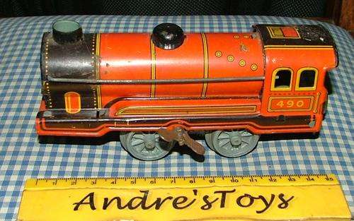 Model Train ~ Tinplate ~ "O" Gauge ~ Steam Loco No490 ~ Clockwork