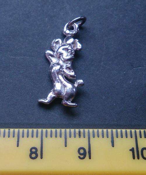 Vintage STERLING SILVER CHARM FOR BRACELET ~ Chipmunk