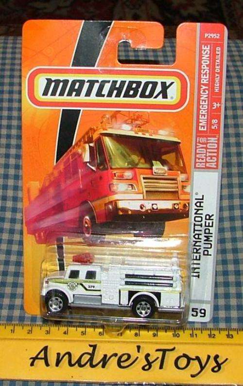 2008 Matchbox No59 INTERNATIONAL PUMPER -  Mint on long card