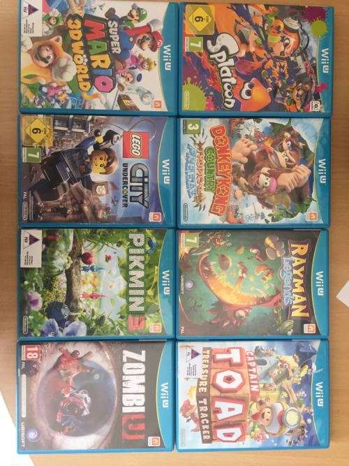 Nintendo Wii U Console and 6 Games