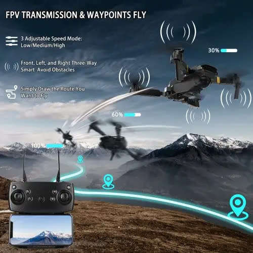 998pro Mini Drone WiFi Control Live Image With Two Cameras