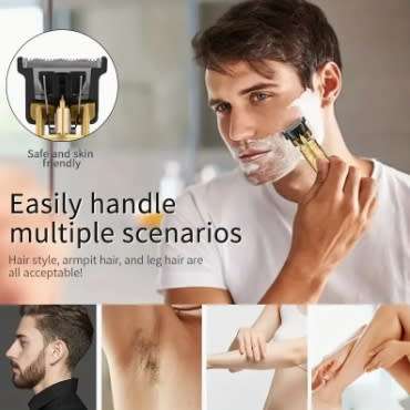 T9 Professional Rechargeable Electric Hair & Beard Clipper and Grooming Set