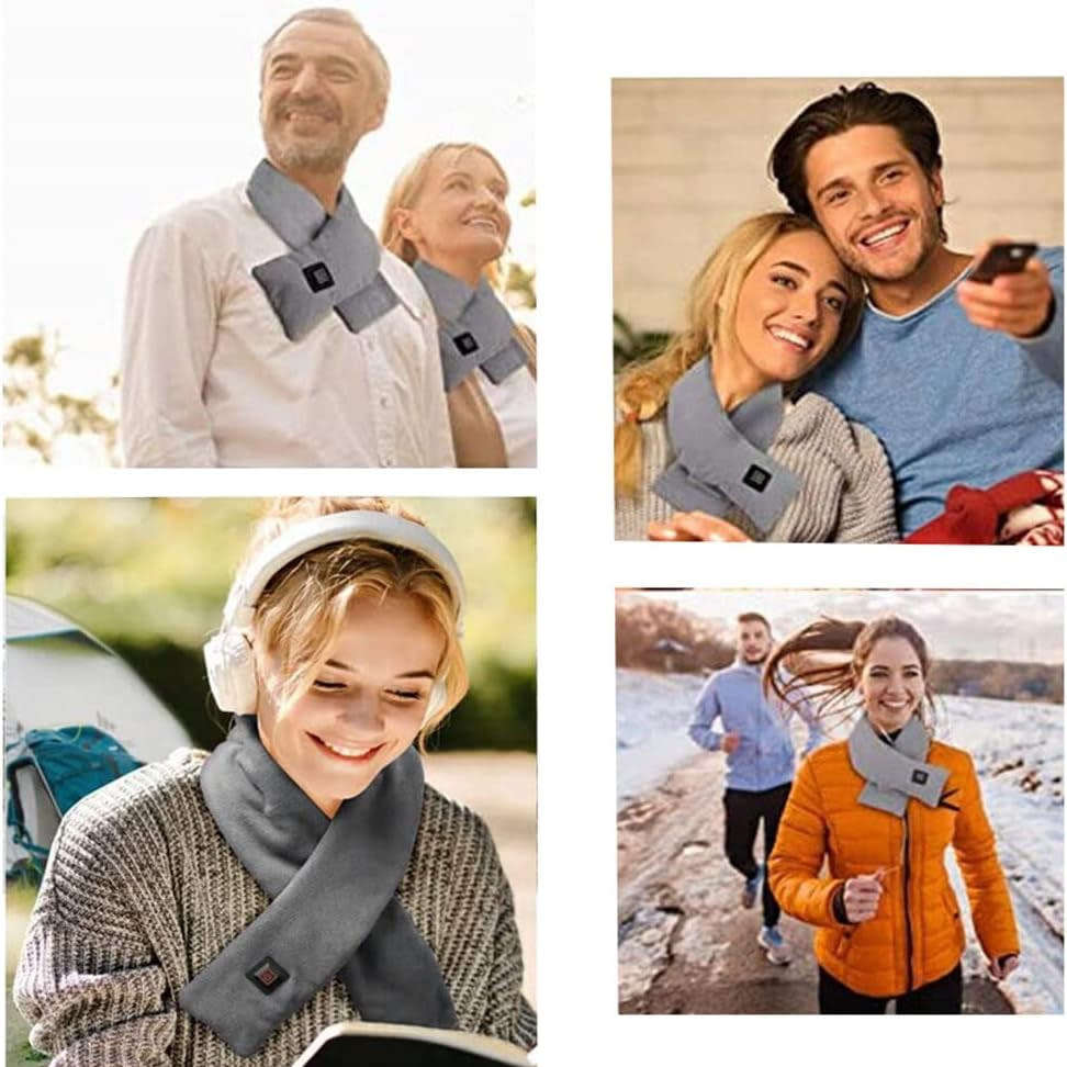 Smart Heating Scarf Neck Heating Pad Pain Relief Winter Warmth Scarf for Men and Women