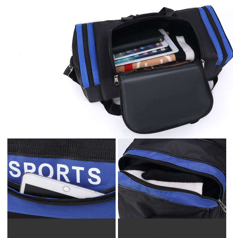 Large Capacity Portable Travel Bag Storage Luggage Bag - Color: BLACK