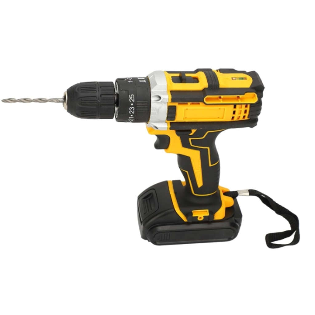 Cordless Electric Impact Drill Set Multi-function Power Tool with Tool Box + Drill Bit Set