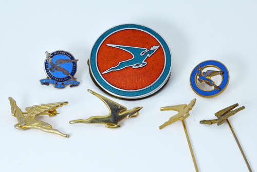 South African Airways vintage collection of pin badges
