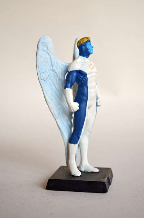 Marvel Figurine  Rare Blue Angel Variant + 13 Marvel Figurine Magazines and Iron Man DVD