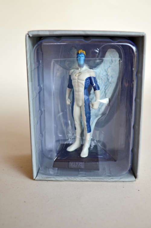 Marvel Figurine  Rare Blue Angel Variant + 13 Marvel Figurine Magazines and Iron Man DVD