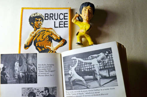 Legend of Bruce Lee  King of Kung Fu figurine VHS tape and Biography