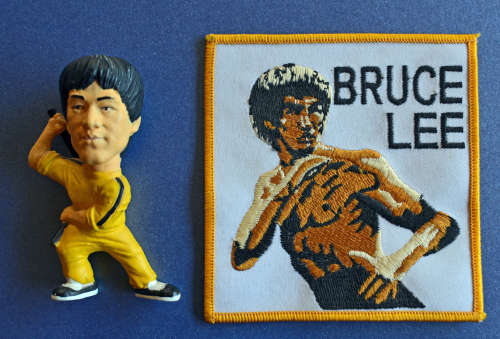 Legend of Bruce Lee  King of Kung Fu figurine VHS tape and Biography